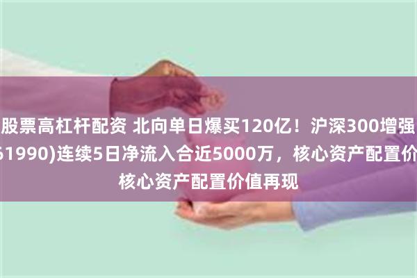 股票高杠杆配资 北向单日爆买120亿！沪深300增强ETF(561990)连续5日净流入合近5000万，核心资产配置价值再现