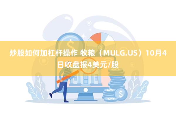 炒股如何加杠杆操作 牧粮（MULG.US）10月4日收盘报4美元/股